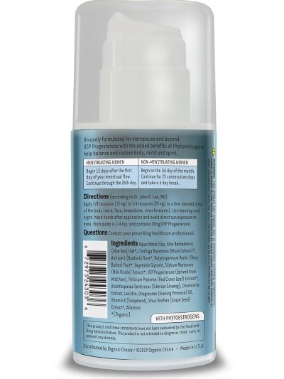 Organic Choice – Bio-Identical Progesterone Cream WITH PHYTOESTROGENS