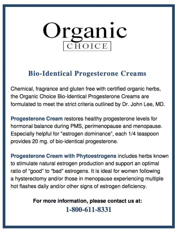 Organic Choice - Progesterone Cream Card