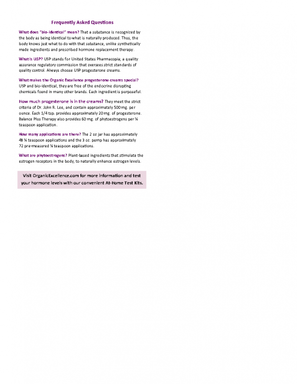 Organic Excellence - Progesterone Cream Card - Image 5