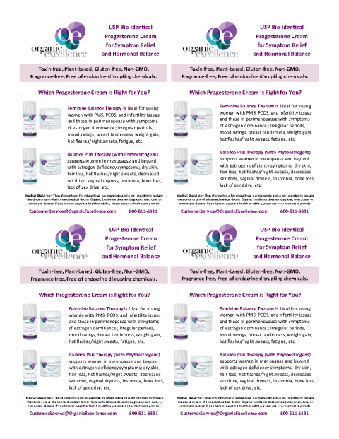 Organic Excellence - Progesterone Cream Card - Image 2