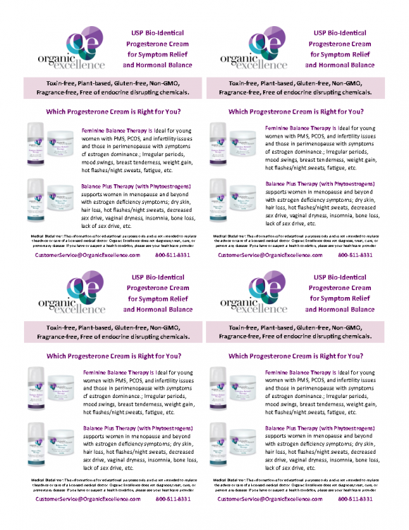 Organic Excellence - Progesterone Cream Card - Image 2