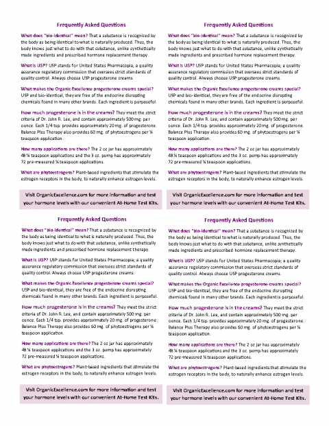 Organic Excellence - Progesterone Cream Card - Image 3
